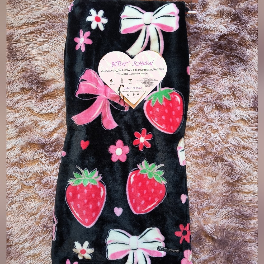 Betsey Johnson Plush Throw